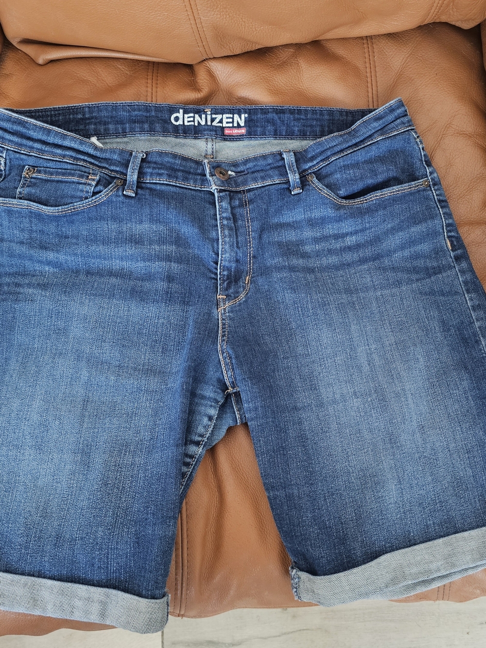 Denizen from Levi's Medium Blue Rolled Cuff Boyfriend Denim Shorts